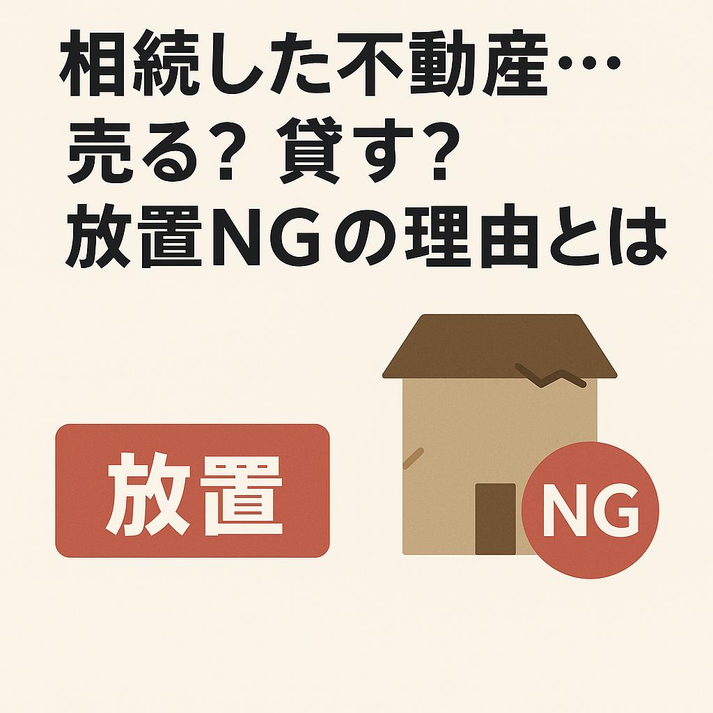 相続した不動産…売る？貸す？放置NGの理由とは